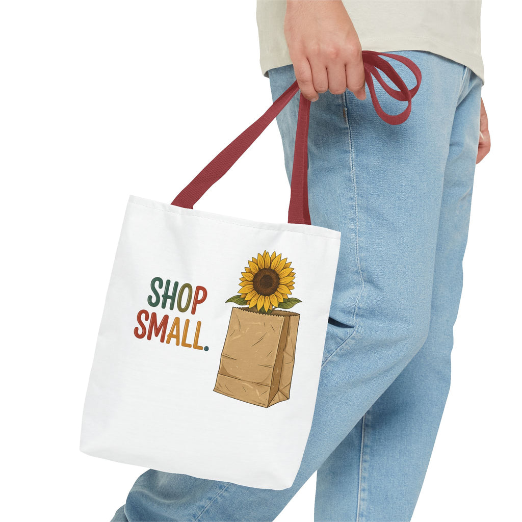 Shop Small Sunflower Tote Bag | farmers market canvas bag | 13" x 13"