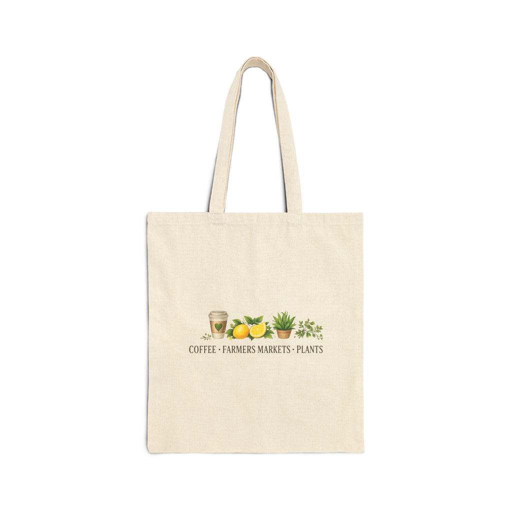 Coffee Farmers Markets Plants canvas tote eco-friendly reusable shopping gift
