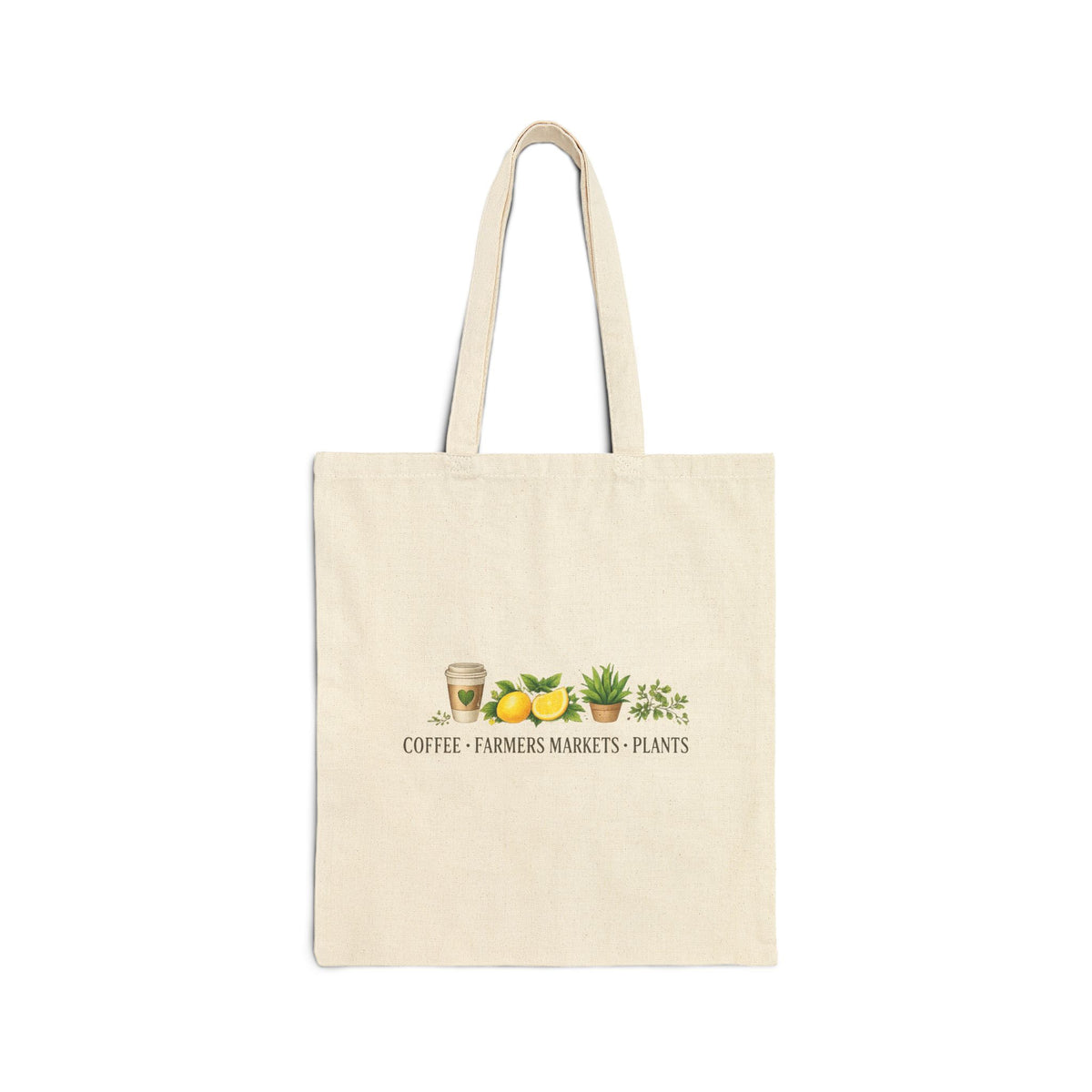 Coffee Farmers Markets Plants canvas tote eco-friendly reusable shopping gift