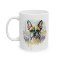 Keep Calm and Frenchie On Mug | French Bulldog Watercolor Ceramic | 11oz 15oz