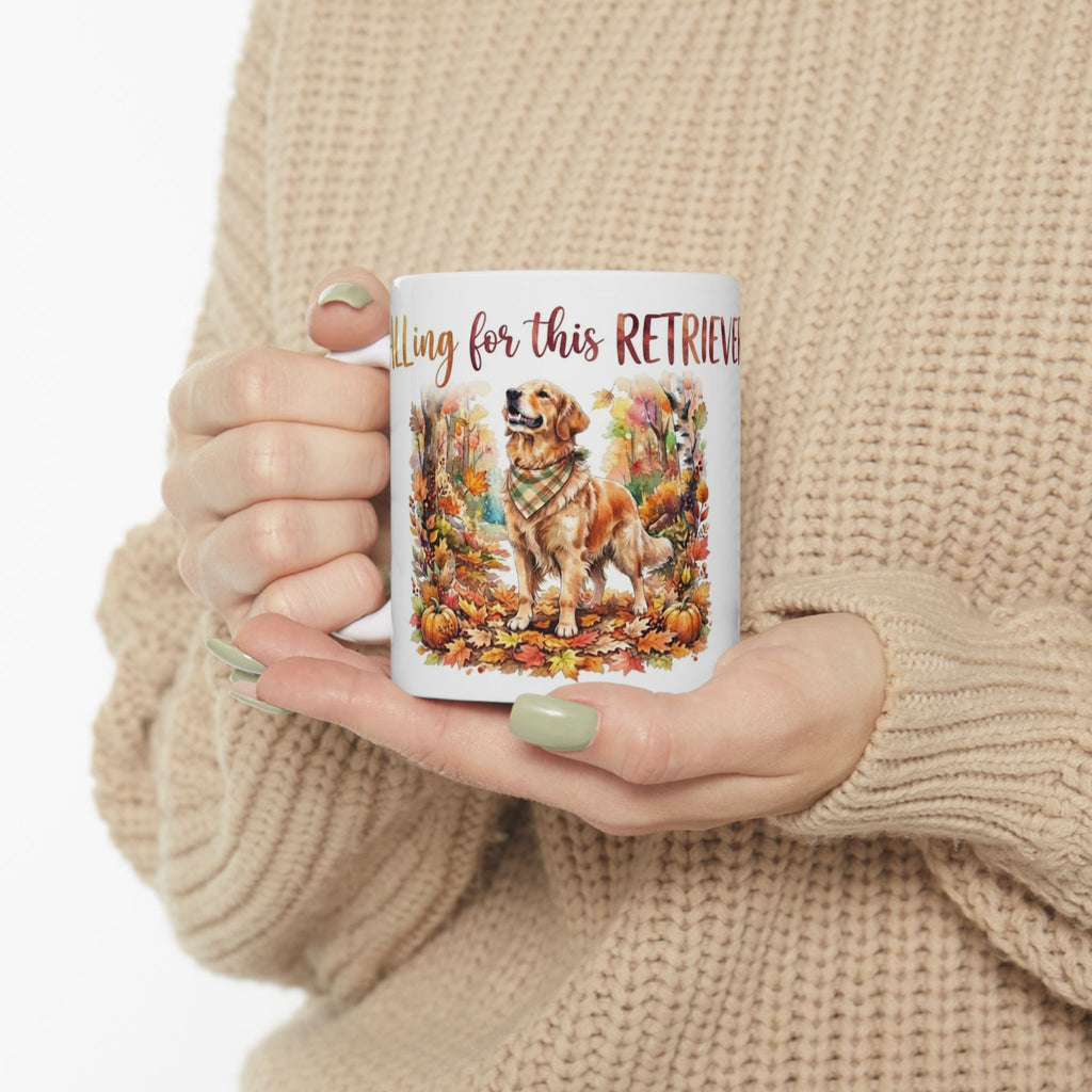Golden Retriever Fall Mug | Cute Autumn Dog Lover Gift (11oz)