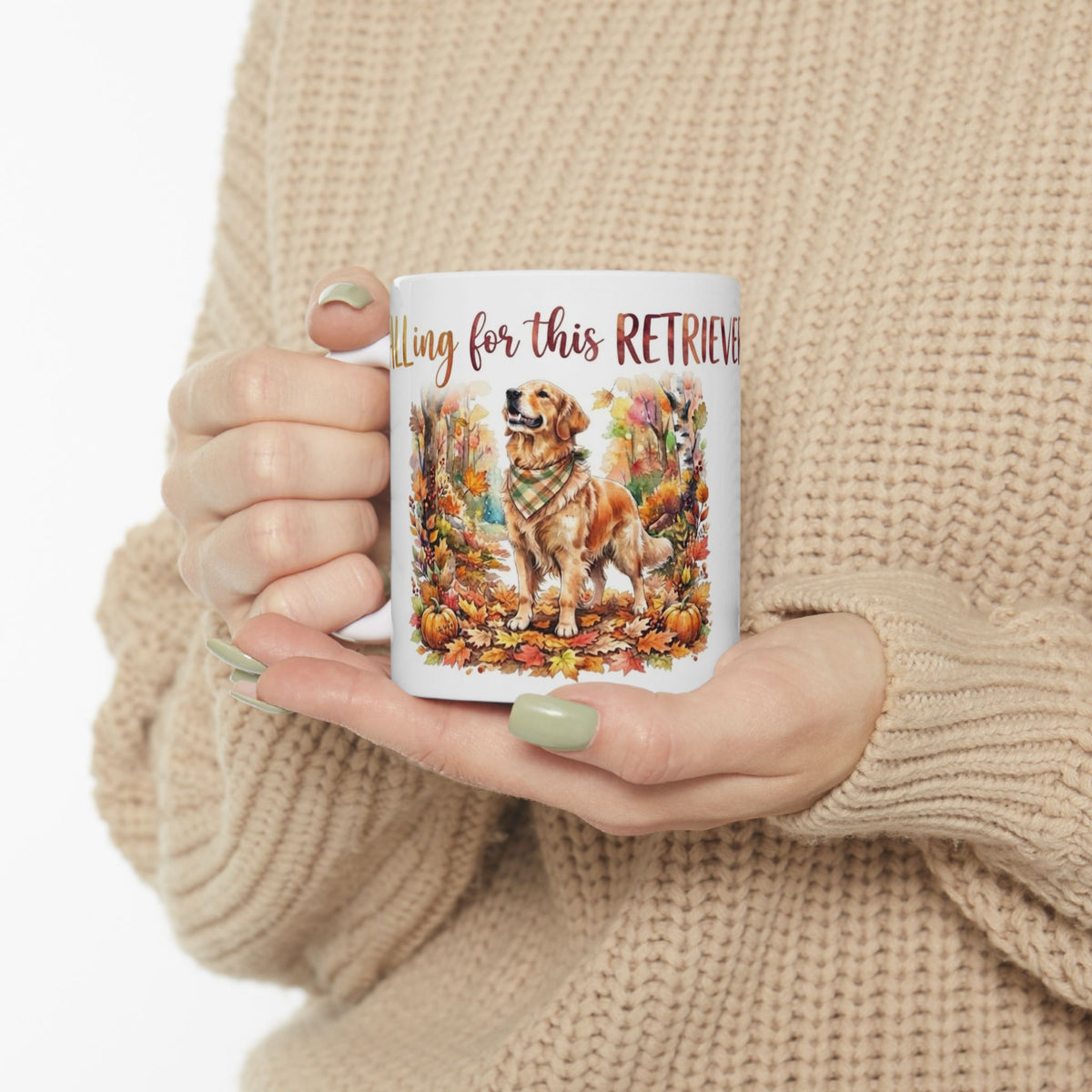 Golden Retriever Fall Mug | Cute Autumn Dog Lover Gift (11oz)