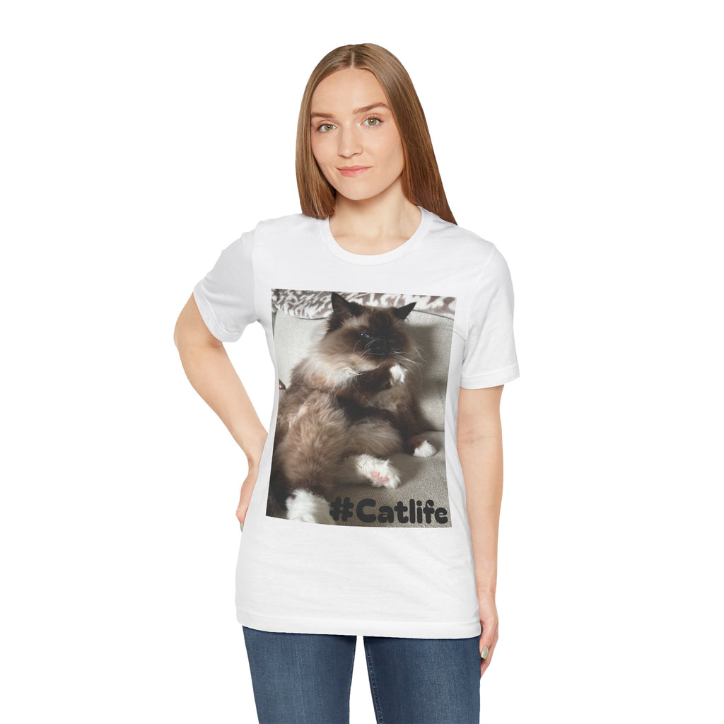 Unisex "Cat Life" Jersey Knit T-Shirt Sizes XS thru 3XL