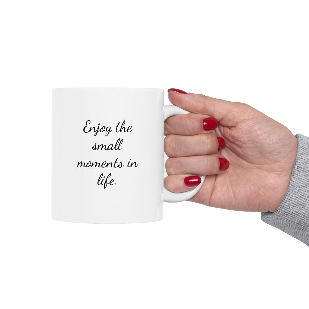 Sunset beach serenity coffee mug enjoy the small moments in life inspirational