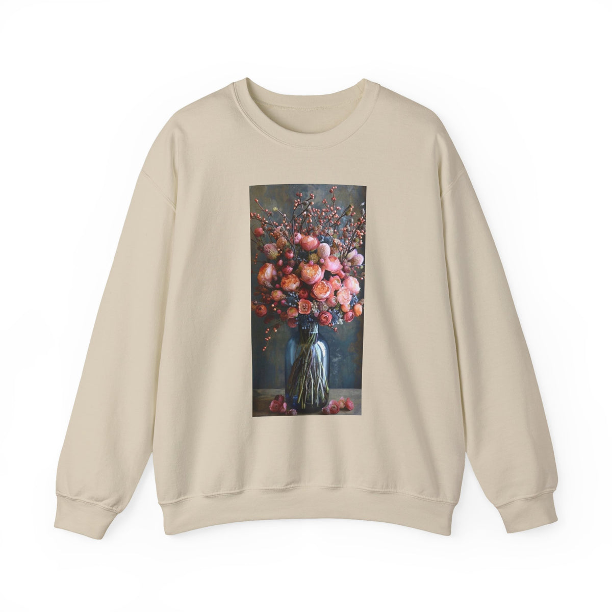 Fine Art Floral still life sweatshirt graphic pullover wild at heart quote