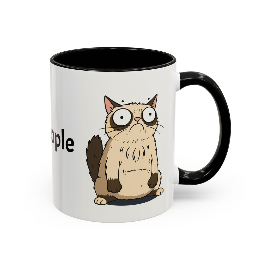 Ew people cat coffee mug funny sarcastic introvert gift black accent cup 11 15oz