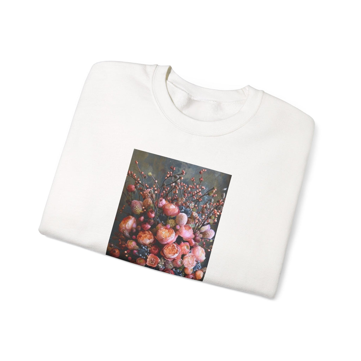 Fine Art Floral still life sweatshirt graphic pullover wild at heart quote