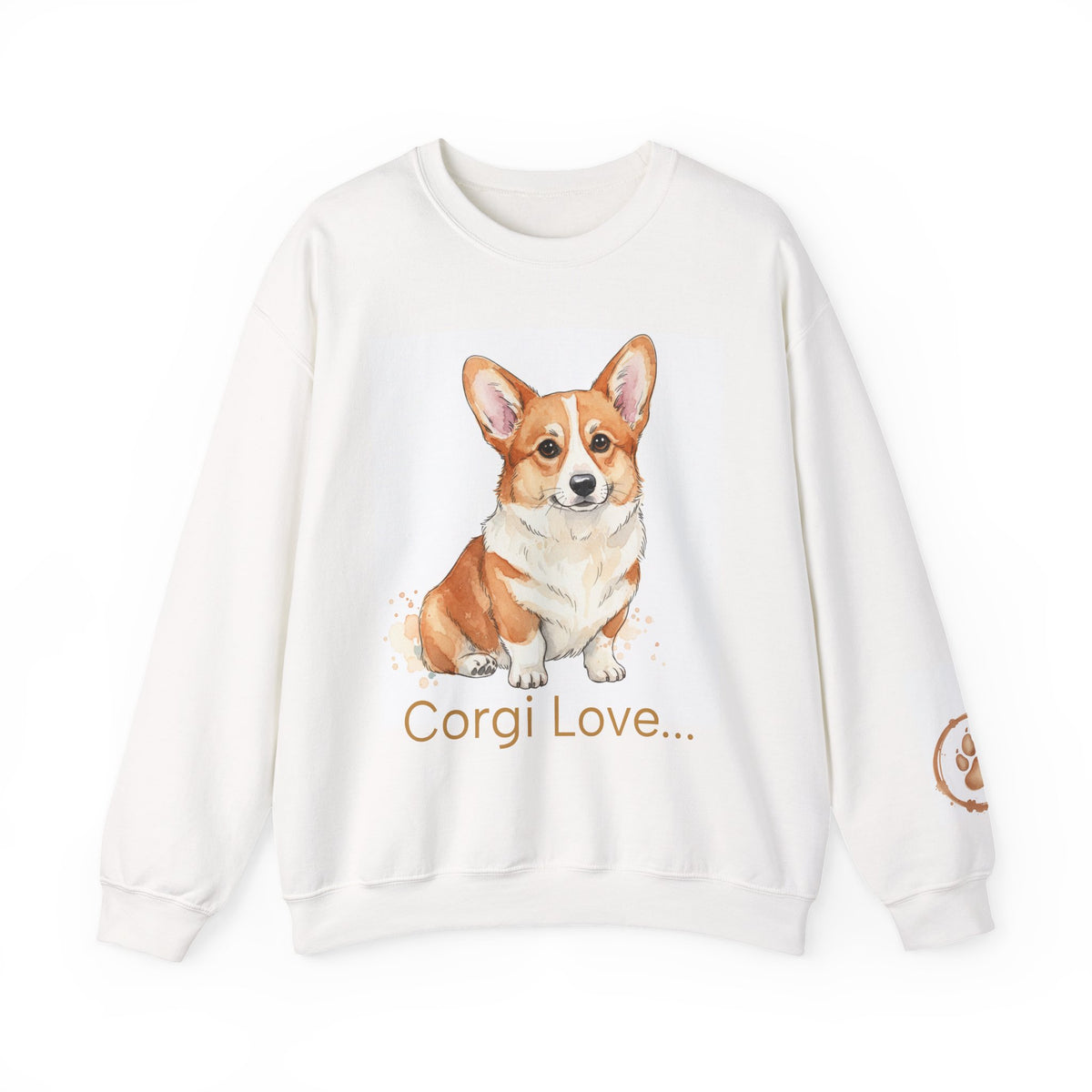 Corgi Love, Crewneck Corgi Graphic Corgie love on front and butt wiggles on back