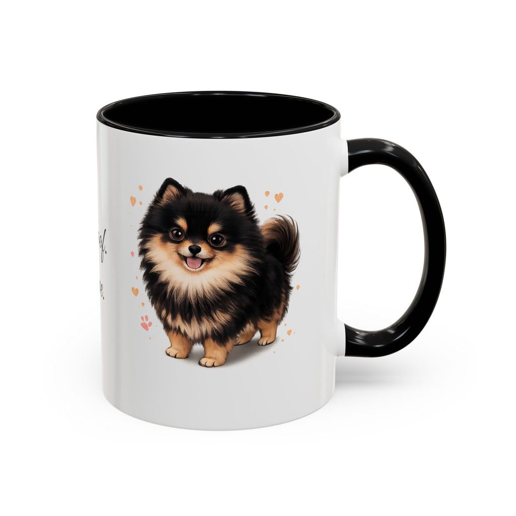 Pomeranian coffee mug little floof big love black and tan pom dog  11oz 15oz