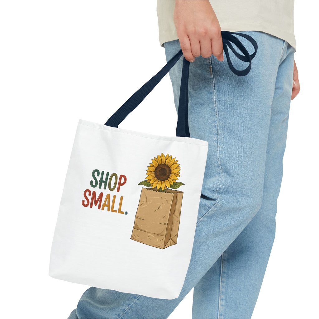 Shop Small Sunflower Tote Bag | farmers market canvas bag | 13" x 13"