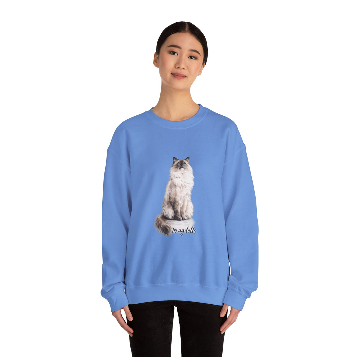 Ragdoll cat crewneck sweatshirt | cozy cat apparel | small-3xl