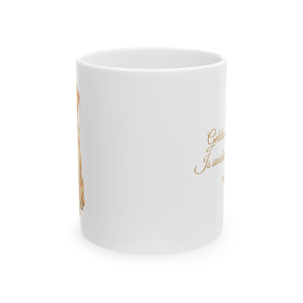 Golden Retriever coffee Mug Sunshine wrapped in fur quote dog lover gift