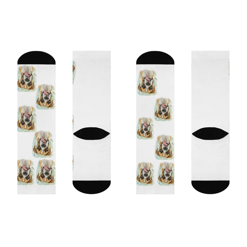 Boxer Graphic socks funny boxer with tongue sticking out dog lover gifts