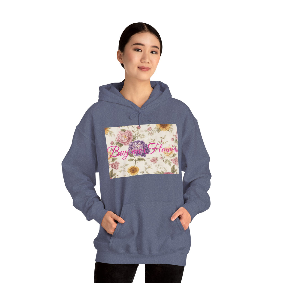 Buy me flowers hoodie | comfy sweatshirt | floral design Small-5xl