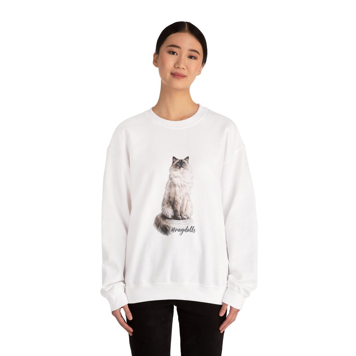 Ragdoll cat crewneck sweatshirt | cozy cat apparel | small-3xl
