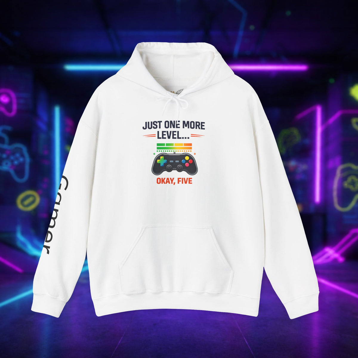 Gamer sweatshirt | remote control graphic | just one more level | Funny hoodie