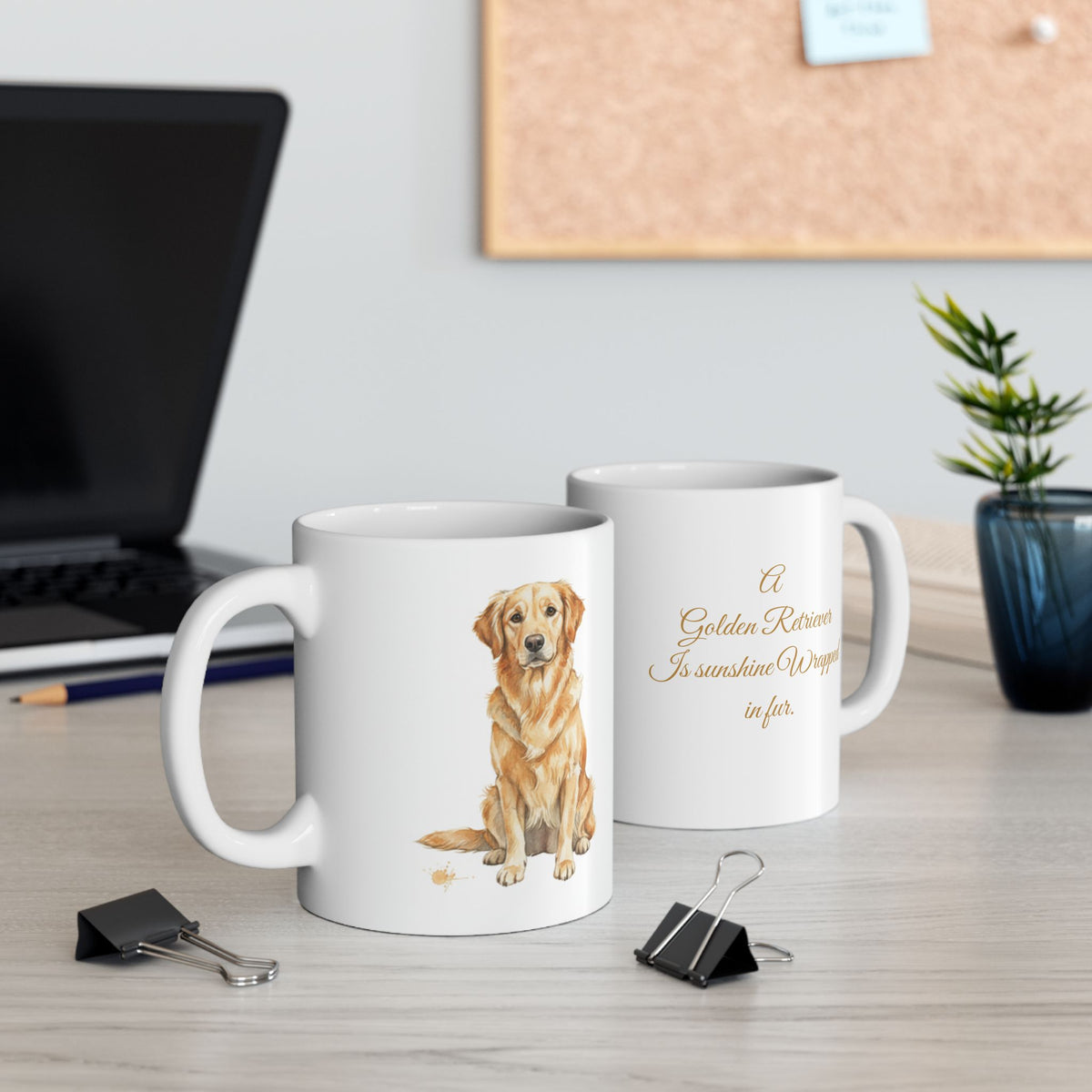 Golden Retriever coffee Mug Sunshine wrapped in fur quote dog lover gift