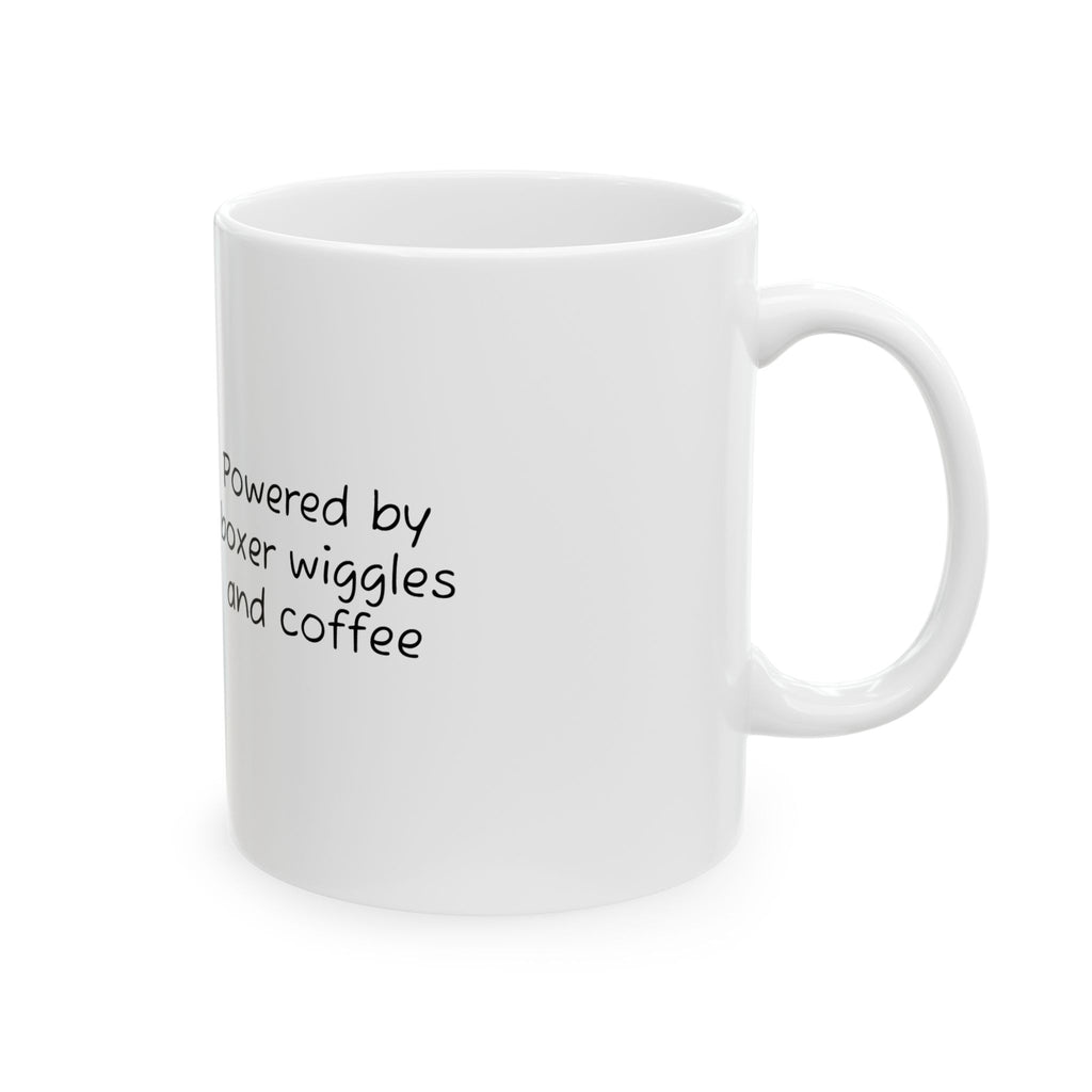 Boxer Dog Watercolor mug | powered by boxer wiggles quote | 11oz 15oz