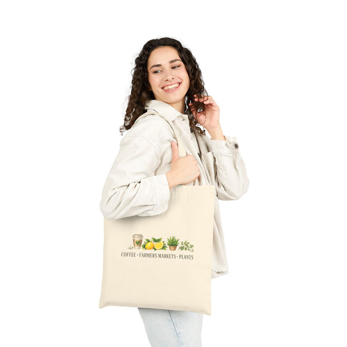 Coffee Farmers Markets Plants canvas tote eco-friendly reusable shopping gift
