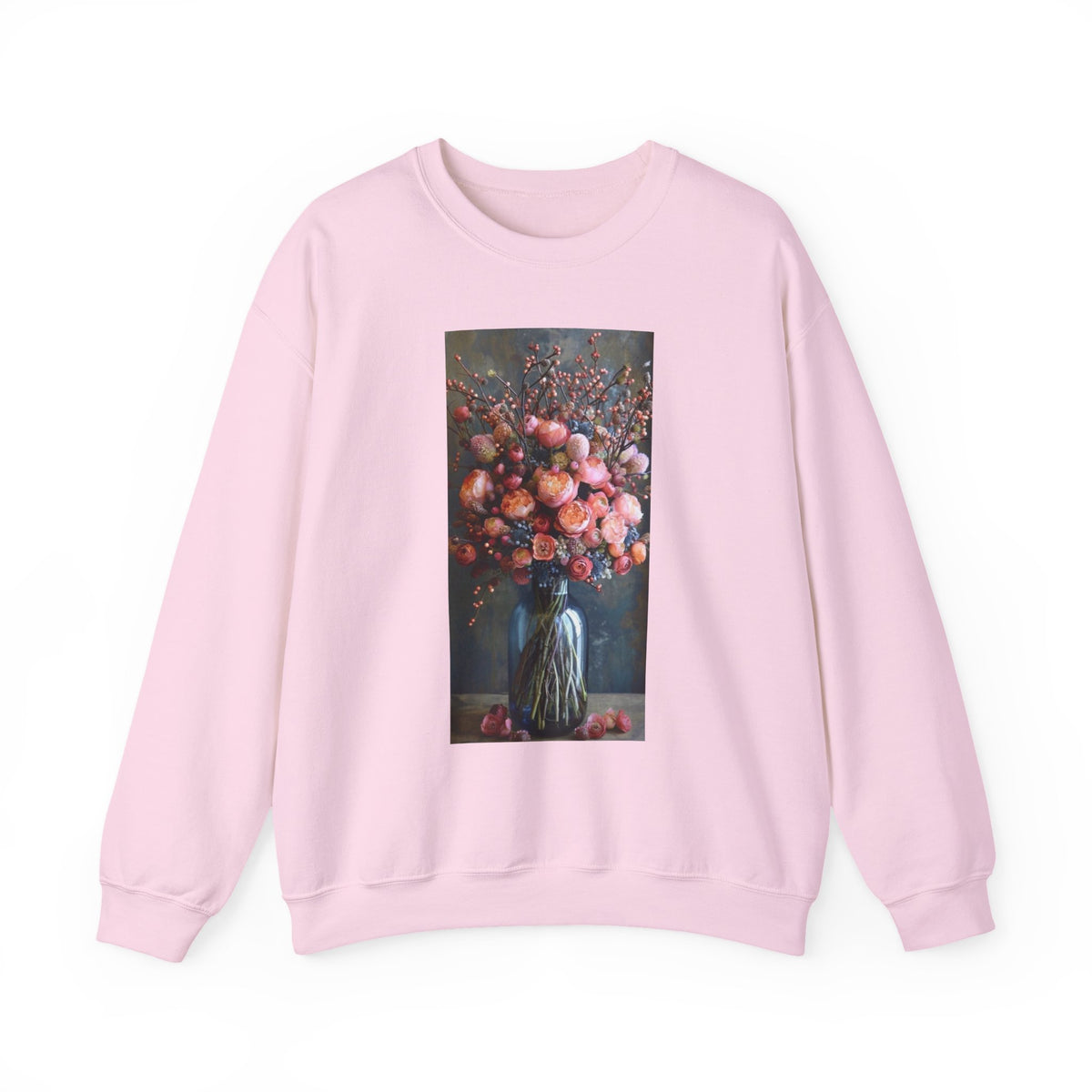 Fine Art Floral still life sweatshirt graphic pullover wild at heart quote