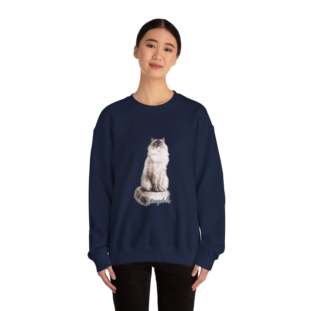 Ragdoll cat crewneck sweatshirt | cozy cat apparel | small-3xl