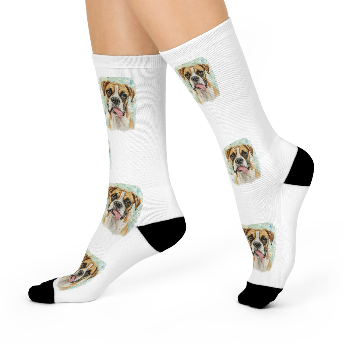 Boxer Graphic socks funny boxer with tongue sticking out dog lover gifts