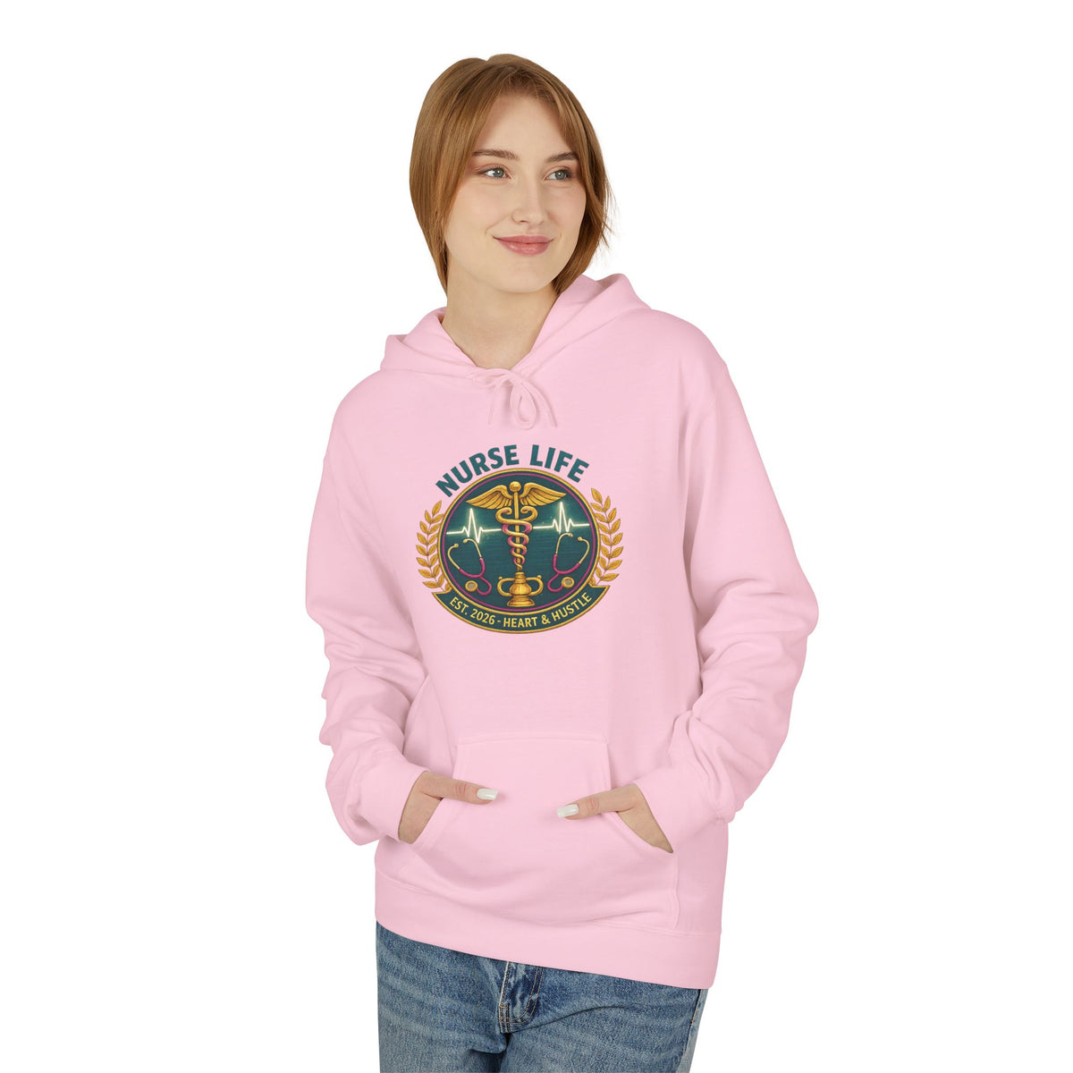 Nurse life hoodie 2026 grad gift nursing student sweatshirt heart & hustle