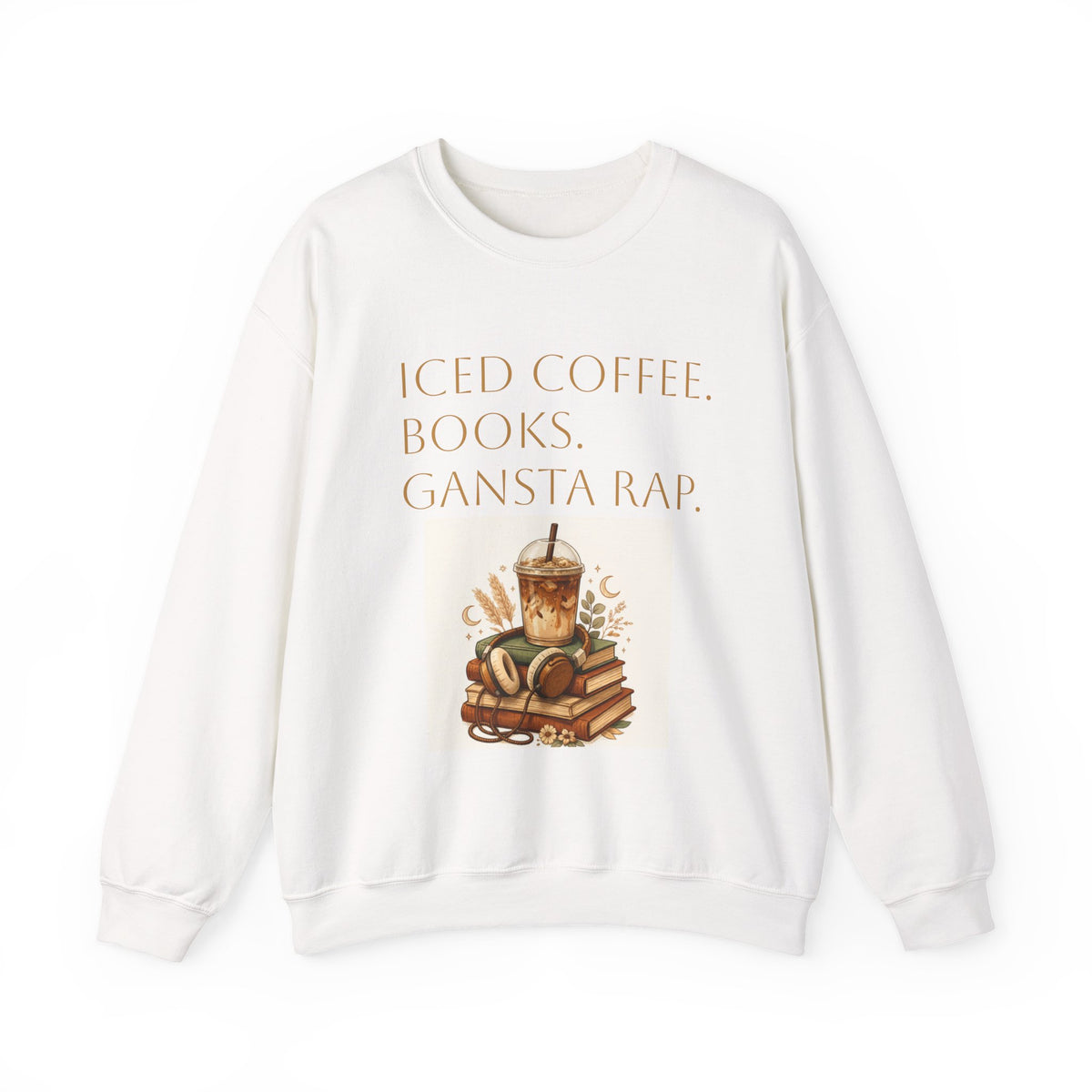 Iced Coffee Books Gangsta Rap Sweatshirt Graphic pullover long sleeve cozy gift