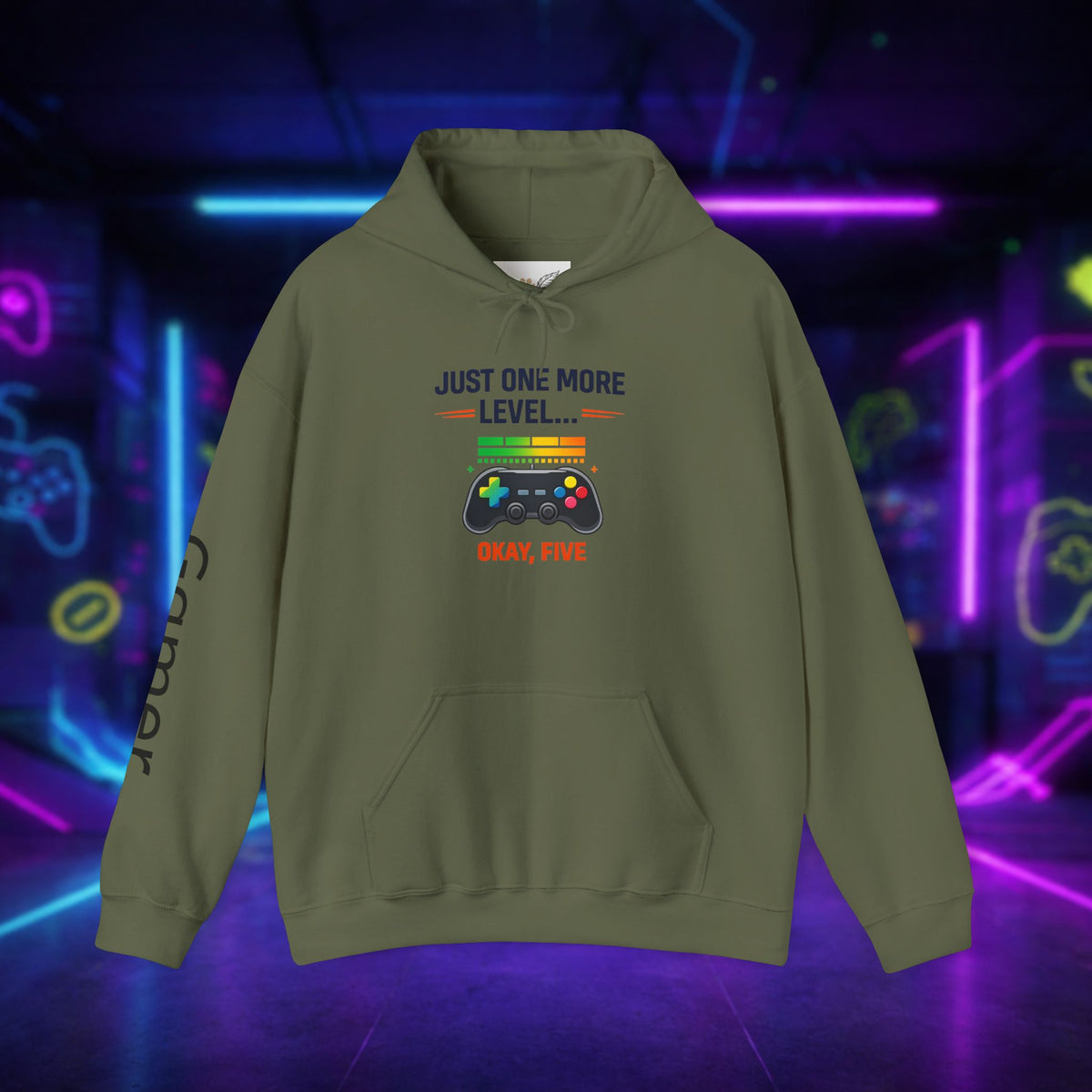 Gamer sweatshirt | remote control graphic | just one more level | Funny hoodie