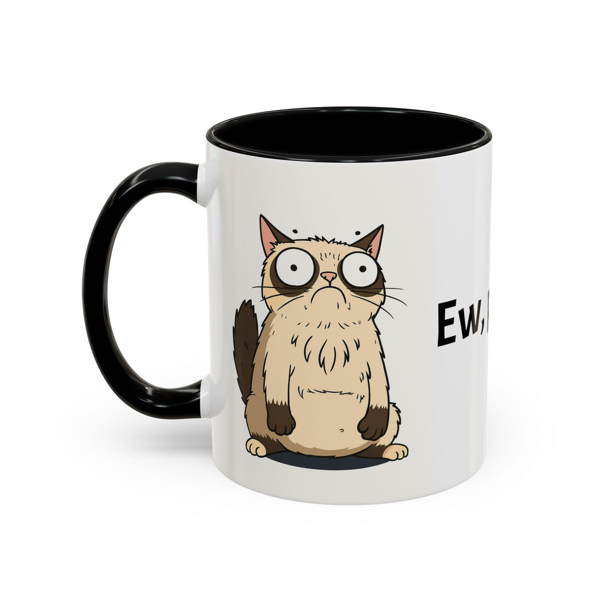 Ew people cat coffee mug funny sarcastic introvert gift black accent cup 11 15oz