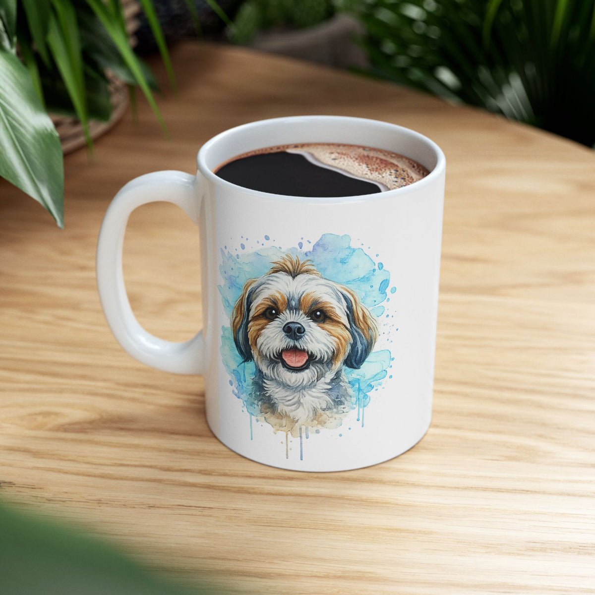 Shih Tzu watercolor coffee Mug | Dog lover ceramic cup | dog lover gift