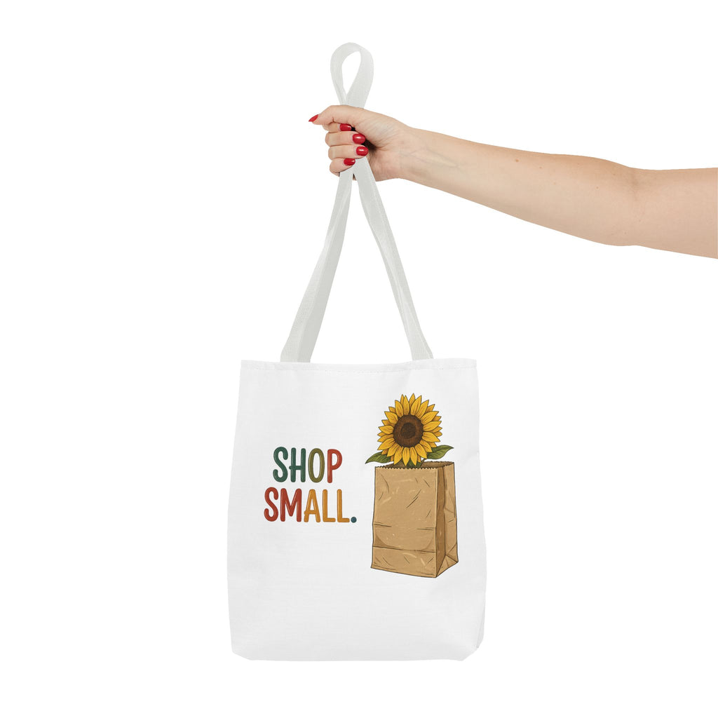 Shop Small Sunflower Tote Bag | farmers market canvas bag | 13" x 13"
