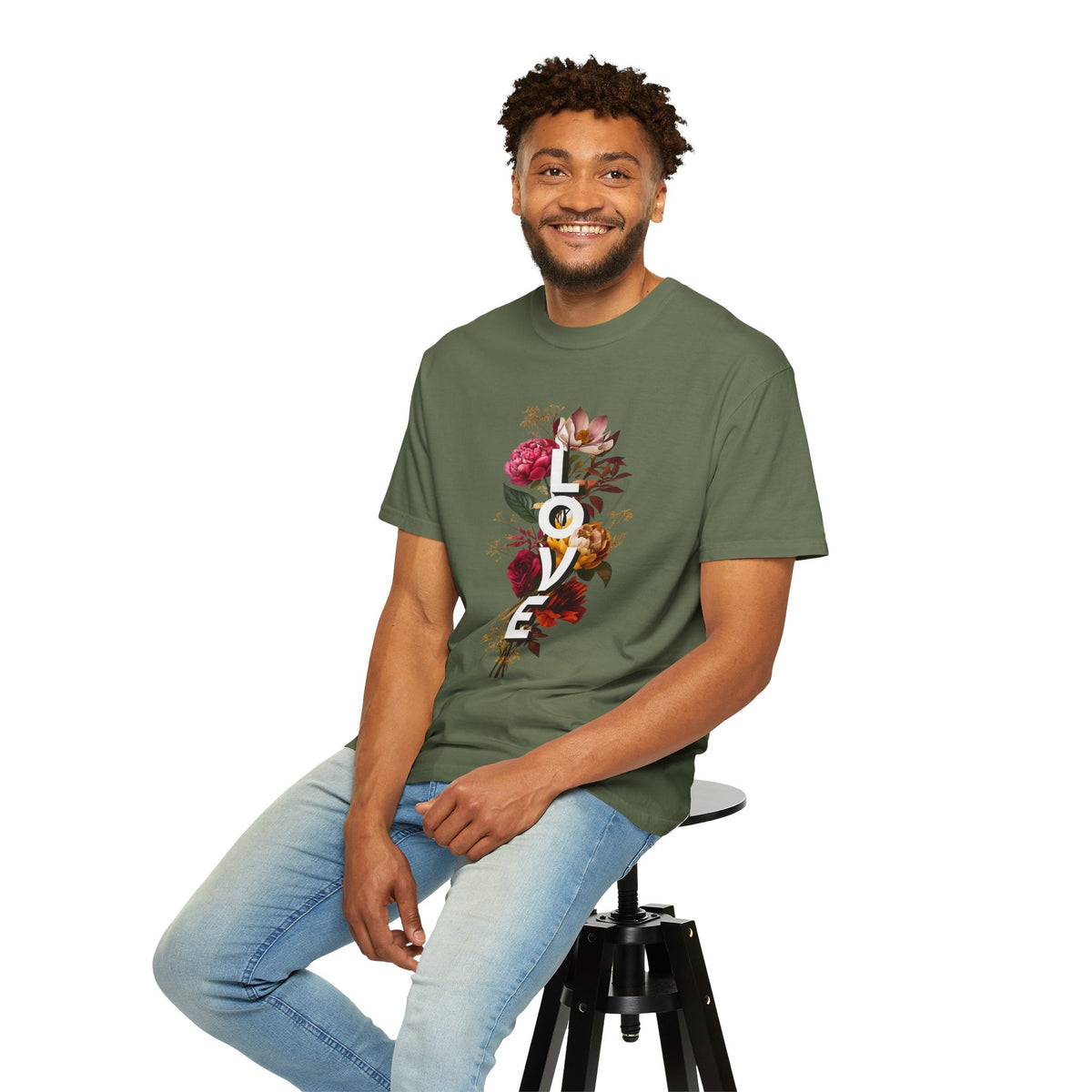 Floral LOVE comfortable t shirt | men and women's small- 4xl