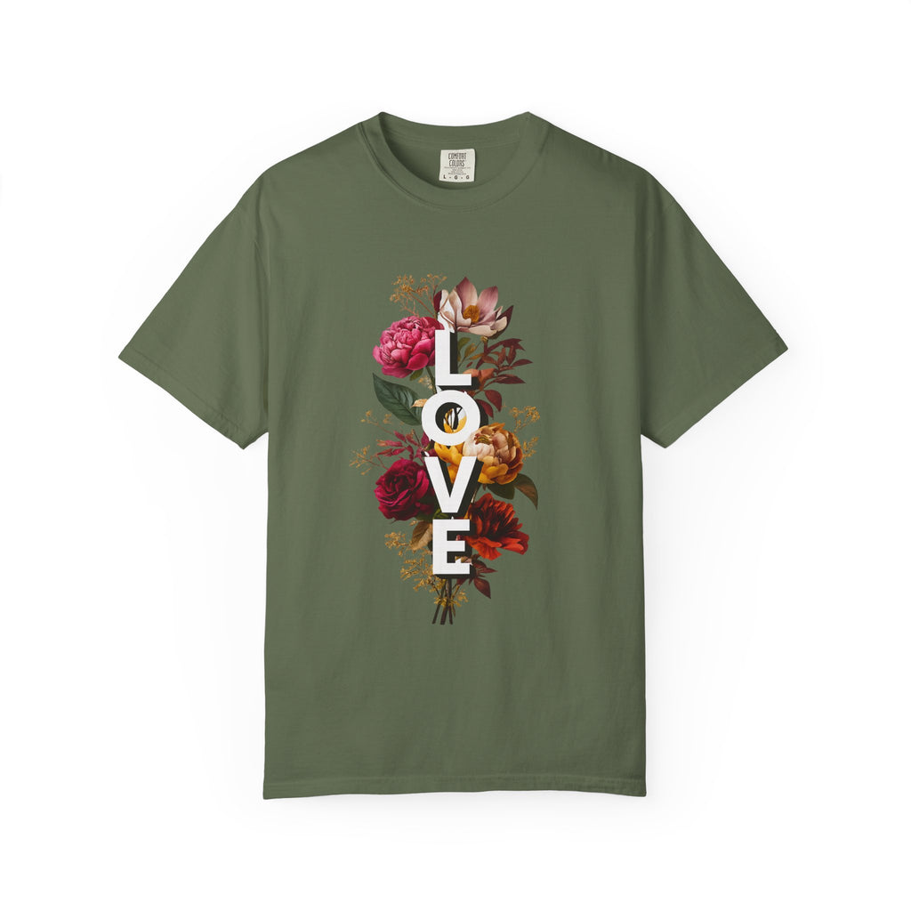 Floral LOVE comfortable t shirt | men and women's small- 4xl