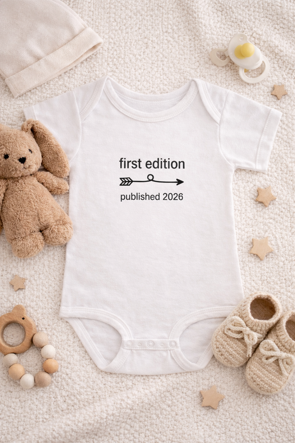 First Edition baby bodysuit 2026-baby announcement outfit-published 2026- gifts