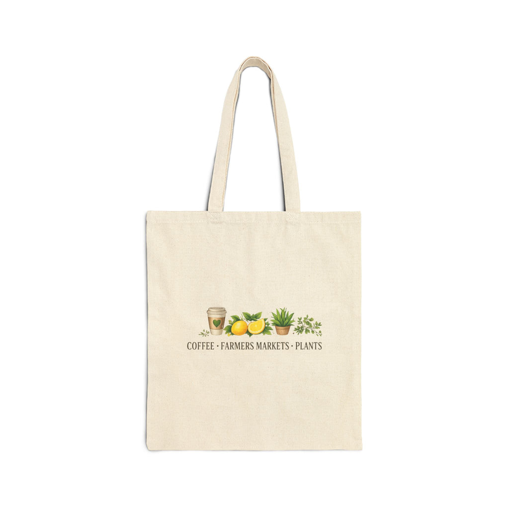Coffee Farmers Markets Plants canvas tote eco-friendly reusable shopping gift