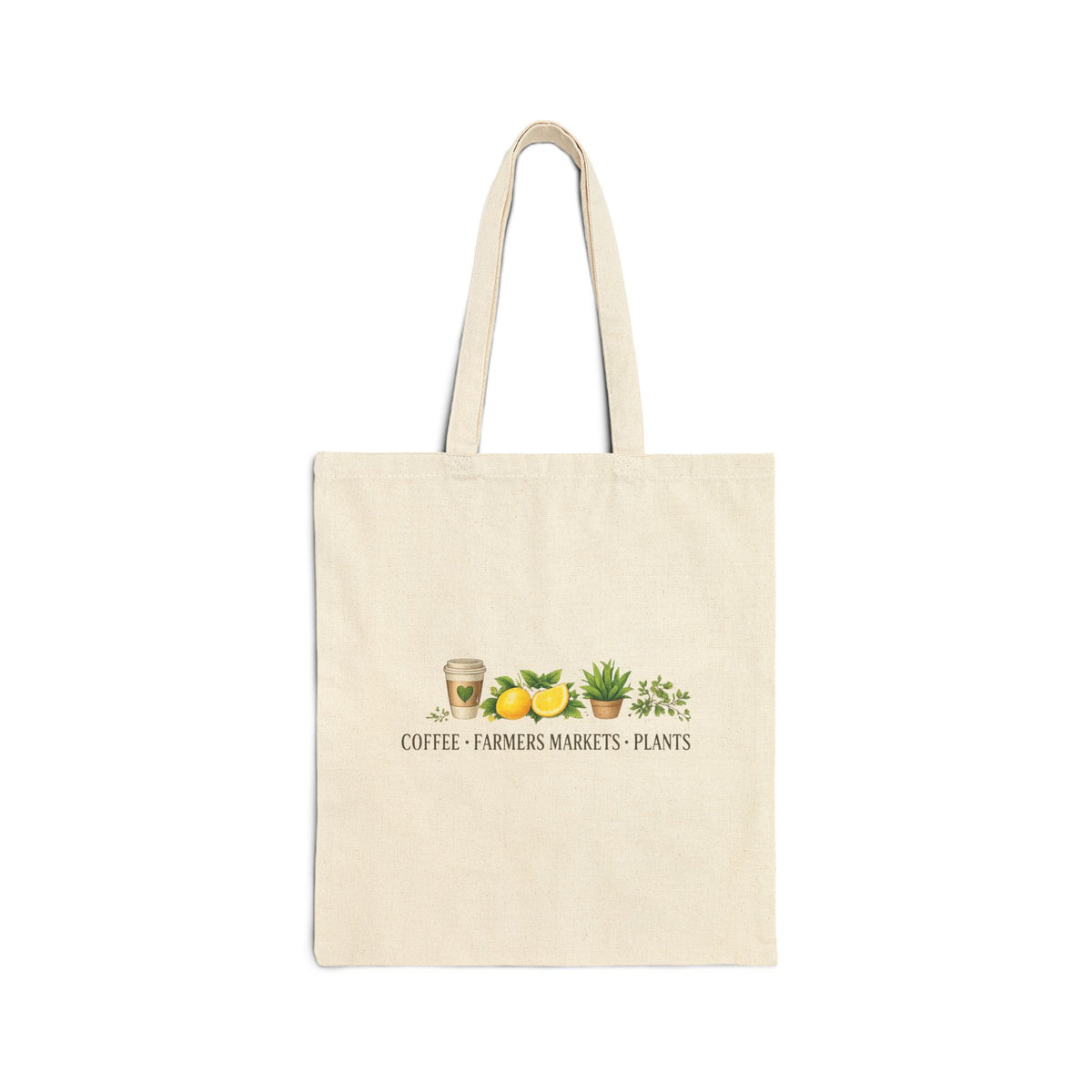 Coffee Farmers Markets Plants canvas tote eco-friendly reusable shopping gift