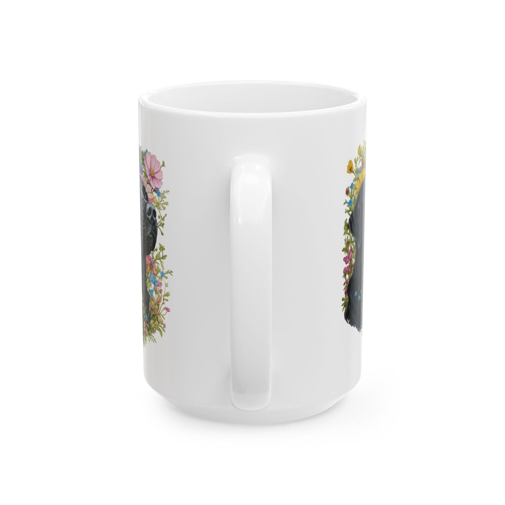 Black Labrador coffee mug mornings are better with a lab at your feet dog lover