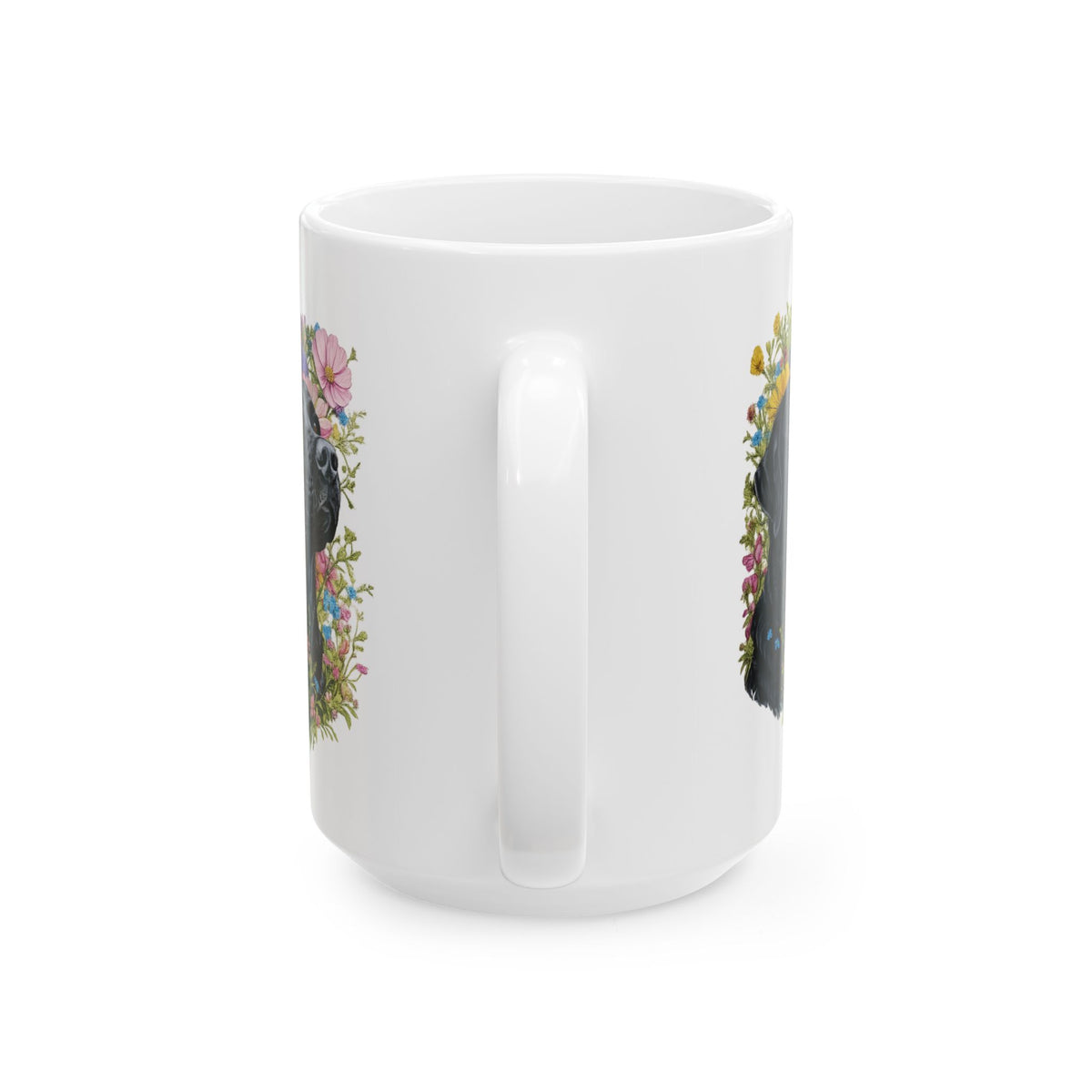Black Labrador coffee mug mornings are better with a lab at your feet dog lover