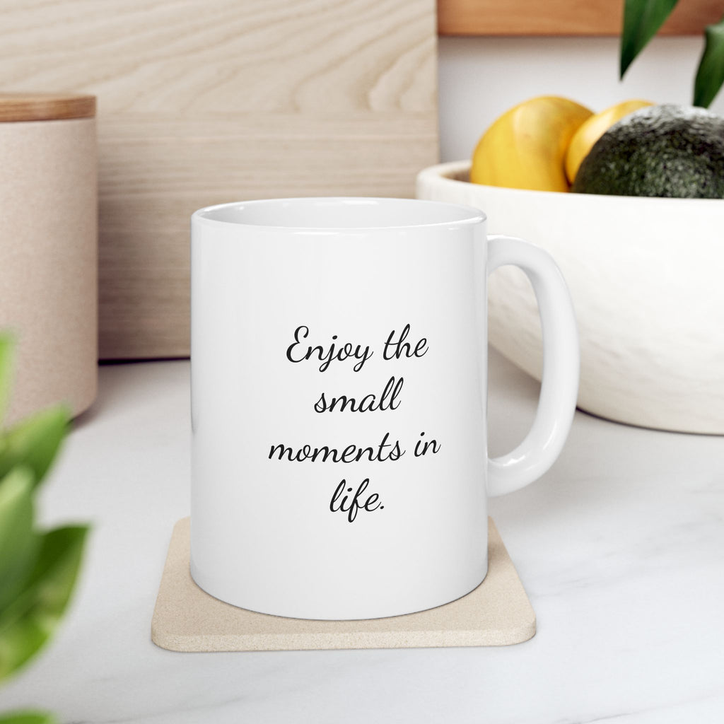 Sunset beach serenity coffee mug enjoy the small moments in life inspirational