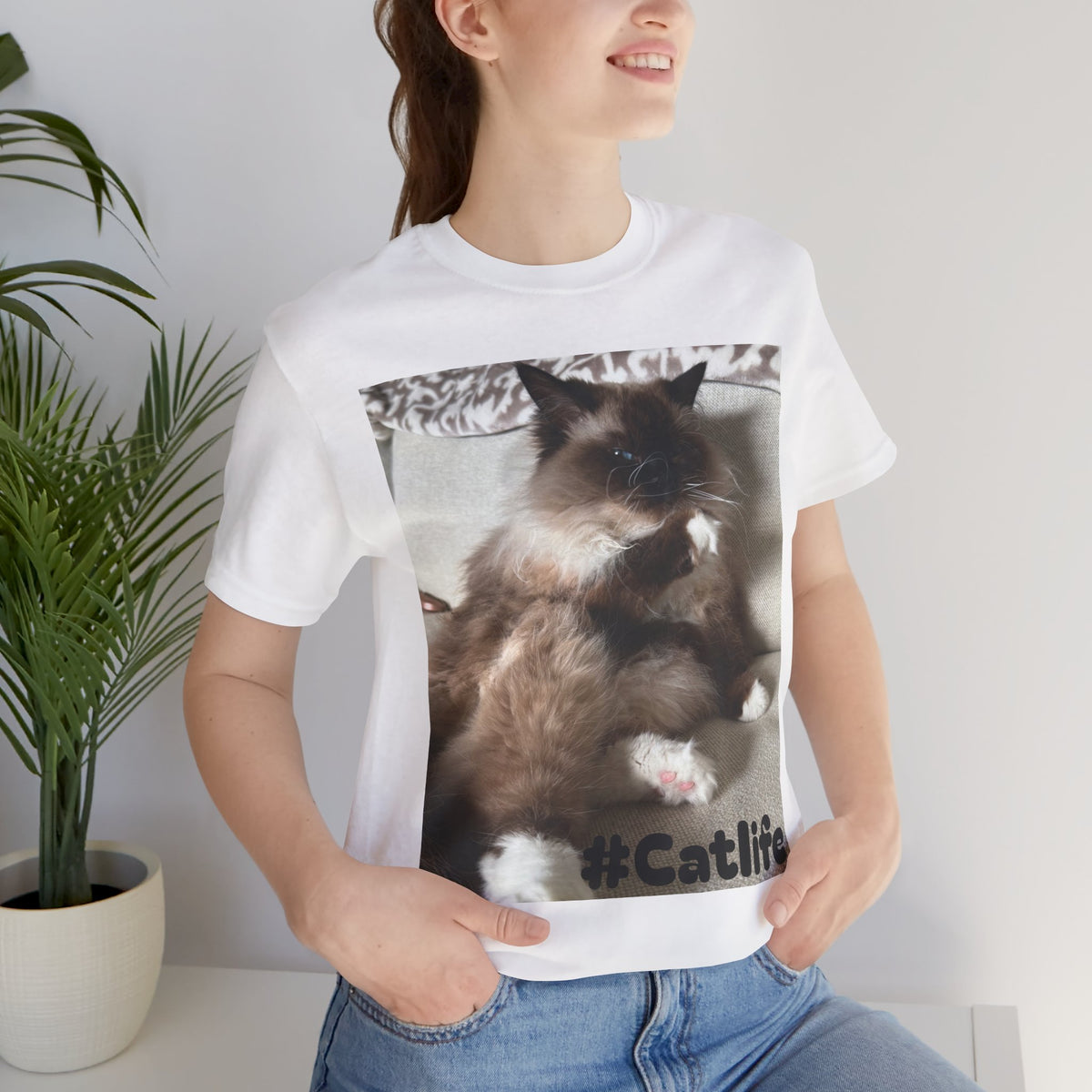 Unisex "Cat Life" Jersey Knit T-Shirt Sizes XS thru 3XL