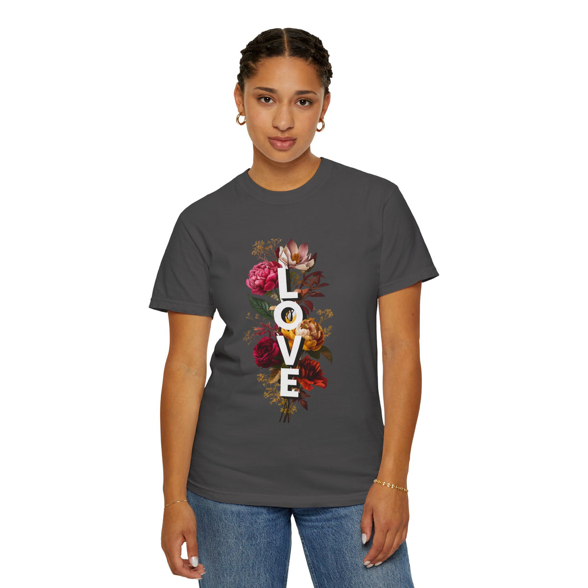 Floral LOVE comfortable t shirt | men and women's small- 4xl
