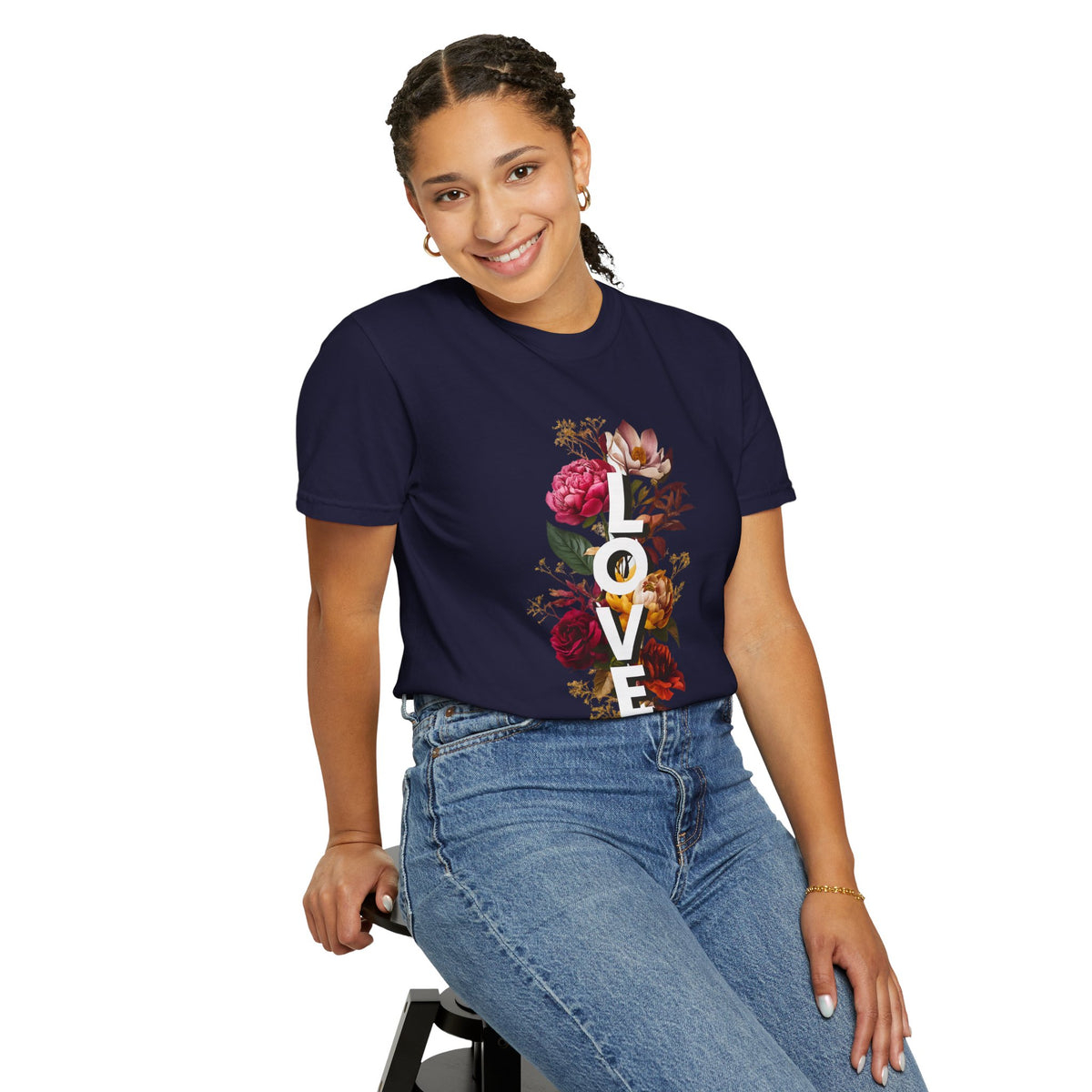 Floral LOVE comfortable t shirt | men and women's small- 4xl