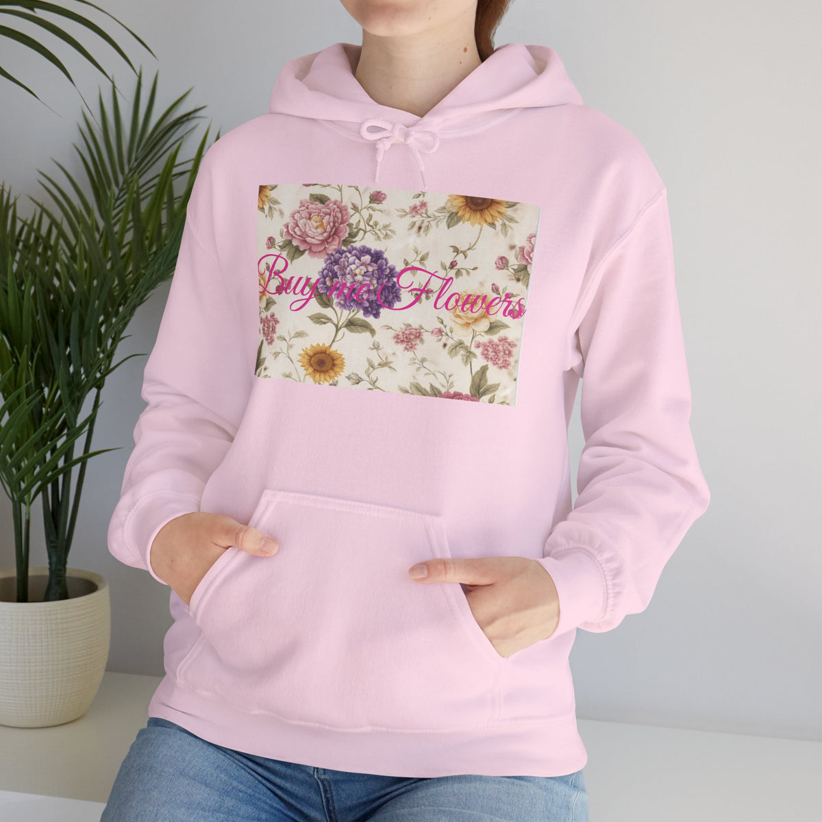 Buy me flowers hoodie | comfy sweatshirt | floral design Small-5xl