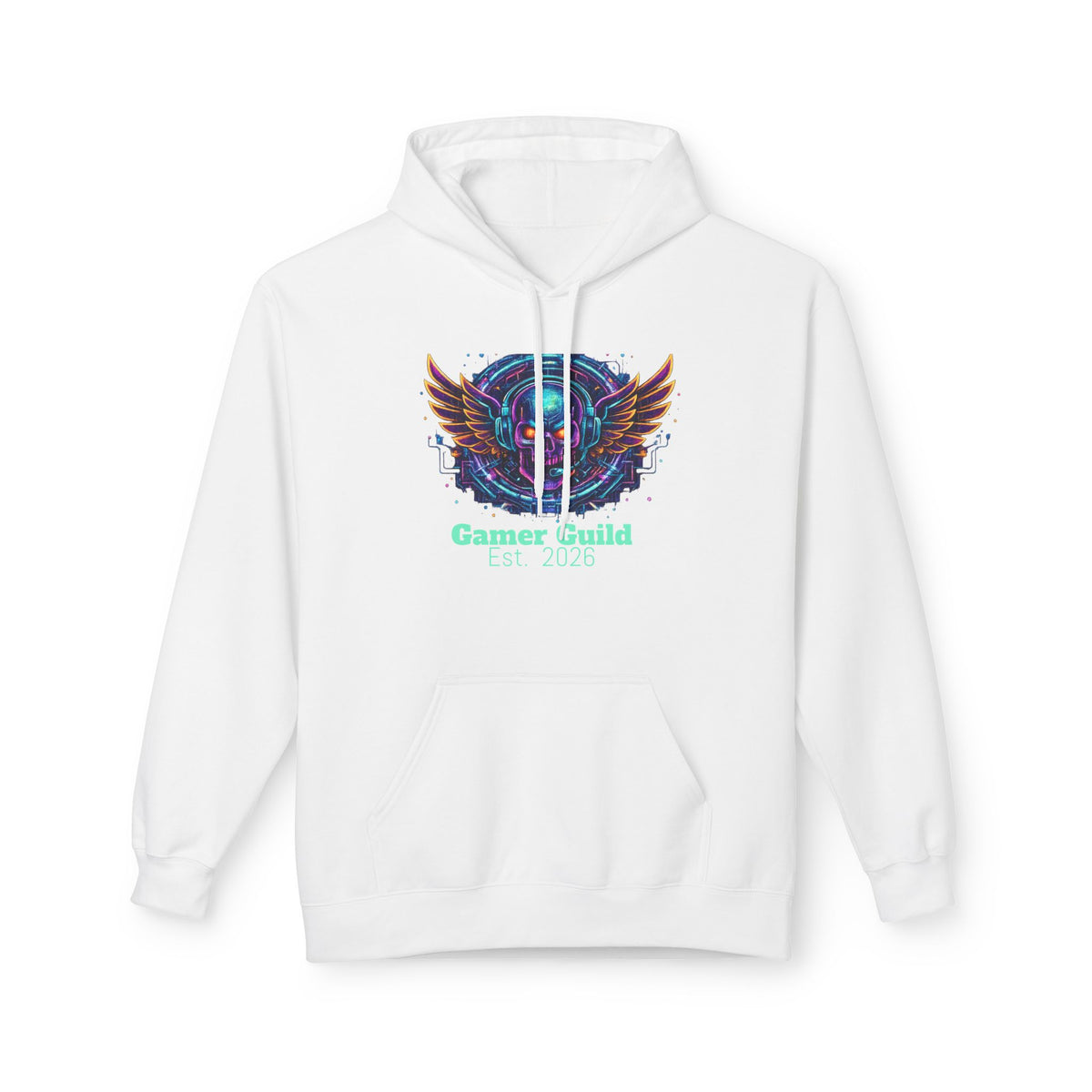 Gamer Guild hoodie Est 2026 skull wings graphic sweatshirt unisex video game