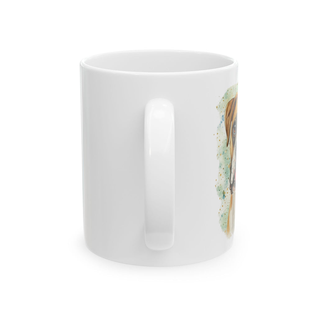 Boxer Dog Watercolor mug | powered by boxer wiggles quote | 11oz 15oz