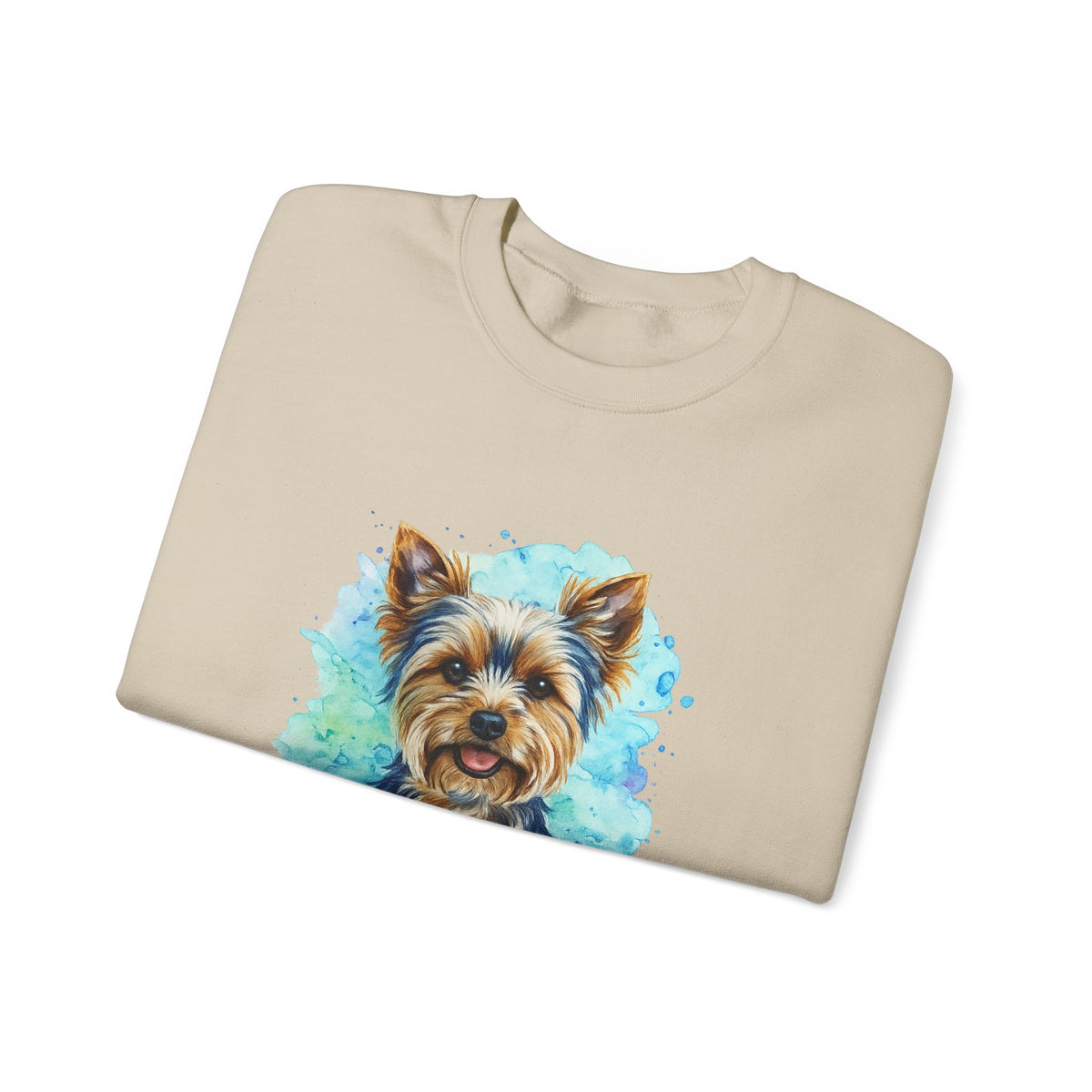 Yorkie watercolor sweatshirt lattes and yorkie kisses dog mom dad pullover