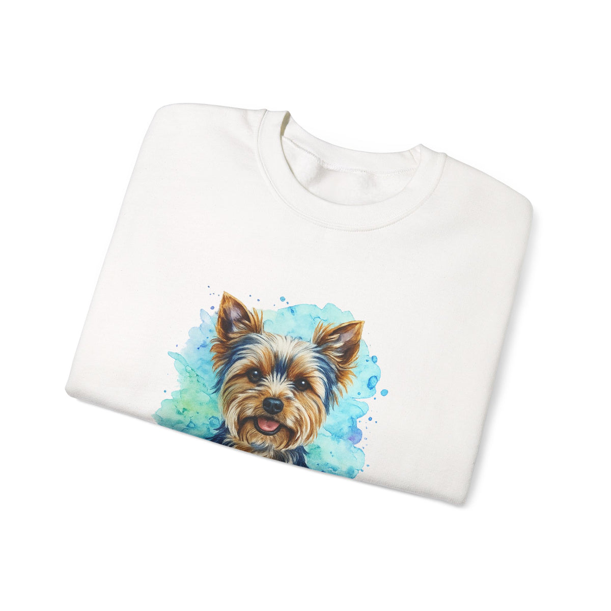 Yorkie watercolor sweatshirt lattes and yorkie kisses dog mom dad pullover