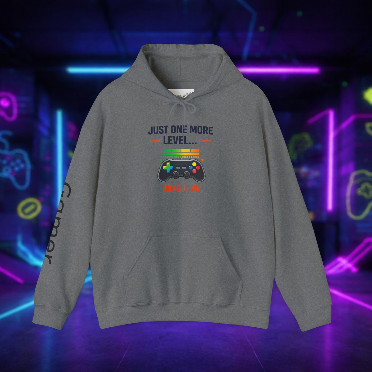 Gamer sweatshirt | remote control graphic | just one more level | Funny hoodie