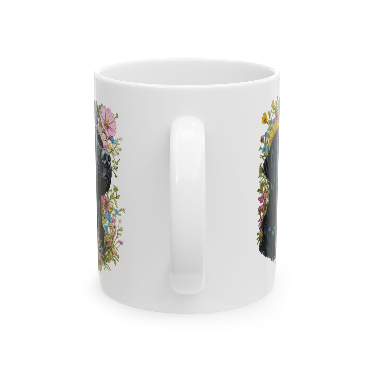 Black Labrador coffee mug mornings are better with a lab at your feet dog lover